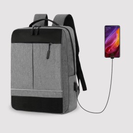 Three-piece Backpack Large-capacity USB Charging Business Casual Men's Oxford Cloth Computer Backpack