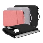 Laptop Sleeve Bag Compatible With 13/14/15/16 Inch MacBook Air Mac Pro M1 Surface Lenovo Dell HP Computer Bag Accessories Polyester Case With Pocket,Black