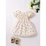 Adorable Heart-Print Tunic Dress For Girls - Perfect For Parties & Birthdays!