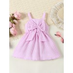 Cute Princess Cami Dress, Baby Girls Suspender Puff Bow Dress