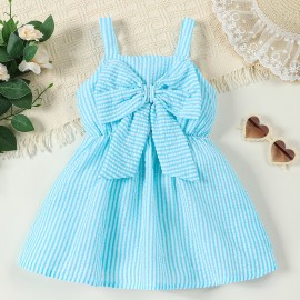 Cute Princess Cami Dress, Baby Girls Suspender Puff Bow Dress