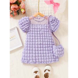 Pretty Little Princesses Will Look Adorable in This Super Stylish Plaid Mesh Dress!