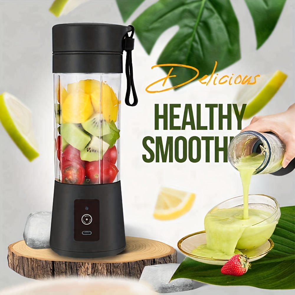 Portable USB Charging Juicer - 6 Leaf Knife Household Small Juicer for Fresh Fruit Juice on-the-go