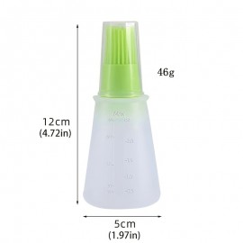 Durable High Temperature Silicone Oil Brush with Bottle Cap for Baking and Cooking, No Shedding, Easy to Clean