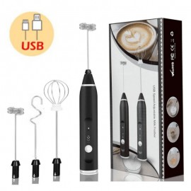 Wireless Electric Milk Frother With USB Charging - Handheld Mini Blender For Coffee, Cappuccino, And Cream - Portable Whisk Mixer With Fast Foam Technology