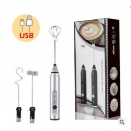 Wireless Electric Milk Frother With USB Charging - Handheld Mini Blender For Coffee, Cappuccino, And Cream - Portable Whisk Mixer With Fast Foam Technology