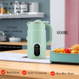 Soybean Milk Maker, Nut Milk Maker 27oz, Homemade Almond, Oat, Coconut, Soy, Or Plant Based Milks and Non-Dairy Beverages, Boil and Blend Single Servings, Stainless Steel, Self-Cleaning, Portable, Free Filtering for 1-4 Person Households