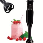 Electric Immersion Hand Blender(Black),Mixer,Chopper,Powerful 180 Watt Ice Crushing 2-Speed Control One Hand Mixer,Removable Blending Stick For Easy Cleaning.For  Purees, Smoothies,Shakes,Ivory,Soups, Sauces, Baby Food,kitchen Accessories