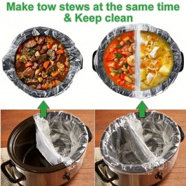 10pcs Slow Cooker Liners, Kitchen Disposable Cooking Bags, BPA Free, For Oval Or Round Pot, Size 13*21 Inches, Fit 3QT To 8QT