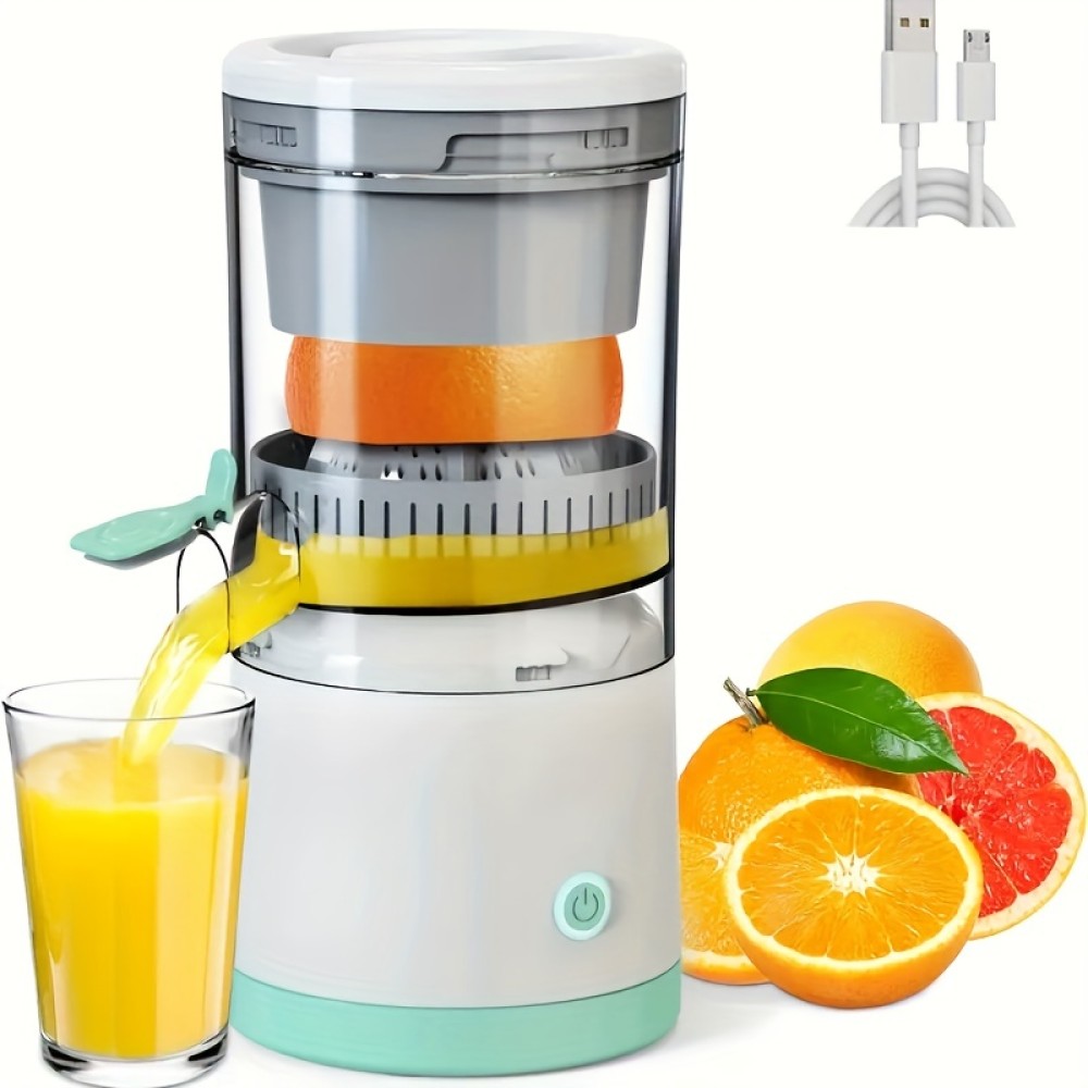 Rechargeable Electric Juicer - Convenient Orange Squeezer - Wireless Small Juice Machine - Perfect For Fruit Cooking