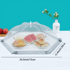 1pc Household Kitchen Dustproof Food Cover, Pop Up Collapsible High Density Mesh Tent To Keep Out Flies, Mosquitoes, Suitable For Picnic, Party Cateri