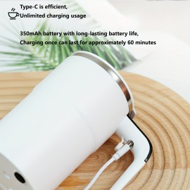 Simple And Stylish, Mini Portable, Home Office, Travel, Camping, Carry Around USB Charging, 1200mAh, Large Capacity, Long-lasting Battery Life, Handheld Coffee Mixing Cup