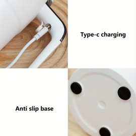 Simple And Stylish, Mini Portable, Home Office, Travel, Camping, Carry Around USB Charging, 1200mAh, Large Capacity, Long-lasting Battery Life, Handheld Coffee Mixing Cup