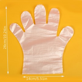 100pcs Disposable Gloves Plastic Gloves For Catering, Beauty, And Household Chores