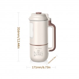 1000ml Portable Mini Soy Milk Maker with Free Filtering and Self-Cleaning - Perfect for 1-4 Person Households - Enjoy Fresh Soy Milk and Juices Anytime