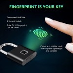 1pc Mini Smart Fingerprint Padlock, Waterproof Security Door Lock, Antitheft Keyless USB Rechargeable Lock For Suitcase Luggage Backbag