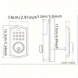 Keyless Entry Door Lock - Electronic Door Lock With Keypad, Smart Deadbolt Lock With Auto Lock, Security Waterproof Smart Lock, Easy To Install, Ideal For Front Door, Home Use, Apartment -  M19L-BASIC-ORB