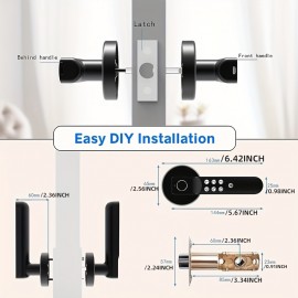 Fingerprint Door Knob Smart Lock Keyless Entry Door Lock Great For Brdroom Garage Airbnb - H06