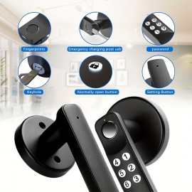 Fingerprint Door Knob Smart Lock Keyless Entry Door Lock Great For Brdroom Garage Airbnb - H06