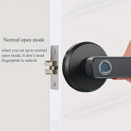 Smart Fingerprint Door Lock With Keypad Keyless Entry - Perfect For Indoor Home Wooden Metal Door