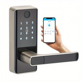 Touch Screen Half Panel Lock TTLOCK-TH04T 5-in-1 Keyless Entry Door Locks,Smart Door Lock Fingerprint Door Lock Keypad Door Lock