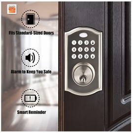 Smart Home Security Made Easy: Noqiz WiFi Smart Lock With Tuya/ Smart Life, Keyless Entry & Remote Control