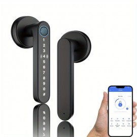 Smart Fingerprint Door Lock, Handle Biometric With App/IC Card/Key For Keyless Entry Lock Keypad Touchscreen Password