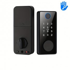 Smart Deadbolt Lock, Keyless Entry Door Lock, 5-in-1 Keyless Entry With Biometric, Key Card, TT LOCK, Black And Silvery