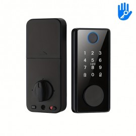 Smart Deadbolt Lock, Keyless Entry Door Lock, 5-in-1 Keyless Entry With Biometric, Key Card, TT LOCK, Black And Silvery