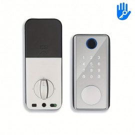 Smart Deadbolt Lock, Keyless Entry Door Lock, 5-in-1 Keyless Entry With Biometric, Key Card, TT LOCK, Black And Silvery