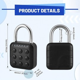 Combination Lock For Locker, 6 Digit Waterproof Smart Code Padlock For Outdoor Use, Combo Padlock For Gym Lockers, Storage Box, Cabinet