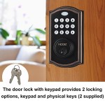 Noqiz Keyless Entry Door Lock, Smart Lock With Touchscreen Keypad, Secure Deadbolt Lock With 50 User Codes, Easy Installation, Auto Lock,Waterproof Grade IP54, Bedroom Door, Home, Apartment, M15 ORB