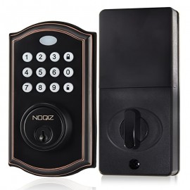 Noqiz Keyless Entry Door Lock, Smart Lock With Touchscreen Keypad, Secure Deadbolt Lock With 50 User Codes, Easy Installation, Auto Lock,Waterproof Grade IP54, Bedroom Door, Home, Apartment, M15 ORB