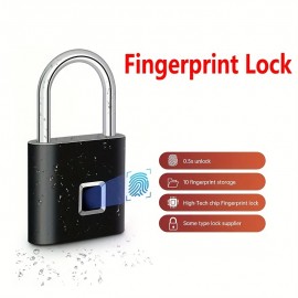 Fingerprint Lock Without Key Waterproof Anti-Theft Smart Lock Fingerprint Padlock Zinc Alloy Intelligent Safety Electronic DoorLock