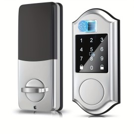 Smart Lock With Fingerprint Deadbolt - 5-in-1 Keyless Entry Door Locks With Keypads & App Remote Control, IP54 Waterproof Auto Smart Lock