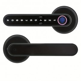 Smart Door Knob,Fingerprint Door Lock Smart Lock Biometric Door Lock Fingerprint ,NO APP,Black And Silvery,Great For Bedrooms,Cloakroom,Apartments Offices,Hotels