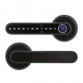 Smart Door Knob,Fingerprint Door Lock Smart Lock Biometric Door Lock Fingerprint ,NO APP,Black And Silvery,Great For Bedrooms,Cloakroom,Apartments Offices,Hotels