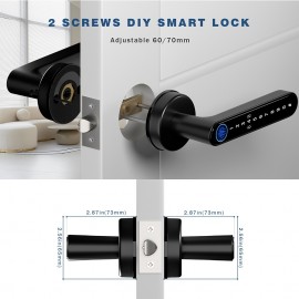 Smart Fingerprint Door Lock Waterproof Door Lock APP/Code/Key Card/Key 5-1 Unlock Way Gift For Birthday/Easter/President's Day