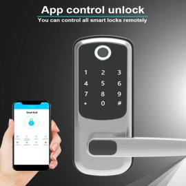 Storage Memory Function  Safely Keyless Entry Door Lock, Keypad Door Lock, Keyless Door Lock, Fingerprint Door Lock, Biometric Door Lock, Keypad Entry Door Lock, Passcode Code Door Lock, Digital Smart Door Lock (Smart Lock)