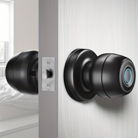 Smart Door Knob, Fingerprint Door Lock Smart Lock Biometric Door Lock Fingerprint Door Knob With App Control, Suitable For Bedroom, Cloakroom, Apartment Office, Hotel