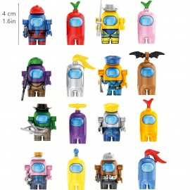 16pcs Building Blocks Toy Set, Joint Movable Small Dolls, Simple Assembly Educational Toys Building Blocks