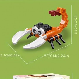 12pcs DIY Combination Assembled Small Bug Creative Building Blocks, Early Education, Educational Toys For Children