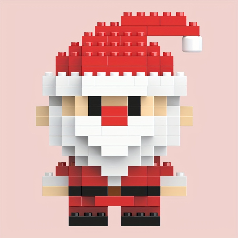 Mini Santa Claus Model Assembled Building Block Toys, Small Building Blocks, Birthday Gifts, Christmas Building Blocks, Christmas Gift, Assembled Toy