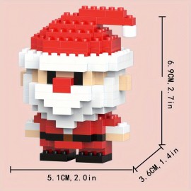 Mini Santa Claus Model Assembled Building Block Toys, Small Building Blocks, Birthday Gifts, Christmas Building Blocks, Christmas Gift, Assembled Toy