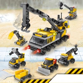 Build a Construction Empire with this 6-in-1 Machinery Themed Building Block Kit! , Halloween/Thanksgiving Day/Christmas gift