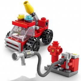 6-in-1 Fire Brigade Car Model Building Blocks Sets