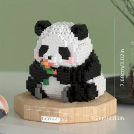 Build Your Own Panda World: 1 Set of Micro-Particle Compatible Building Blocks - Educational DIY Toys