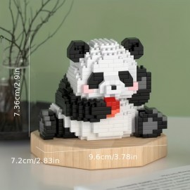 Build Your Own Panda World: 1 Set of Micro-Particle Compatible Building Blocks - Educational DIY Toys