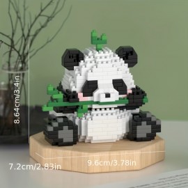 Build Your Own Panda World: 1 Set of Micro-Particle Compatible Building Blocks - Educational DIY Toys