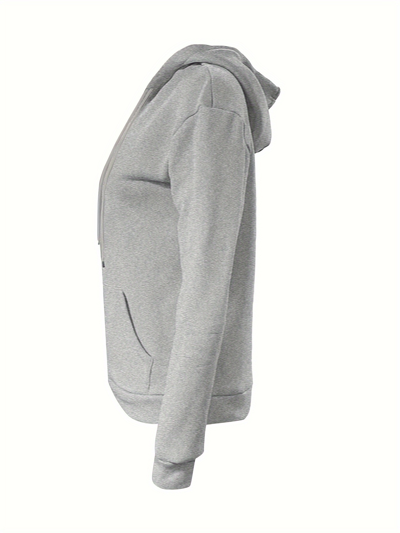 solid kangaroo pocket hoodie casual long sleeve drawstring hoodies sweatshirt womens clothing details 18